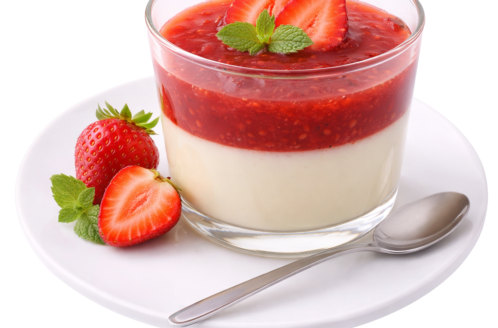Panna cotta à la fraise