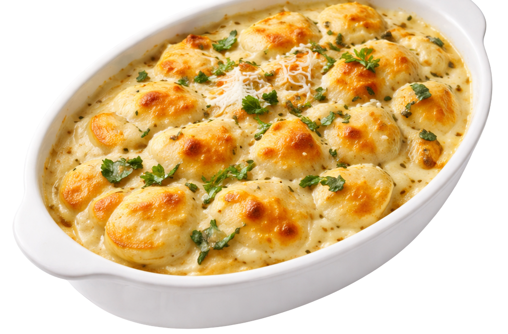 Gratin de ravioles au gorgonzola