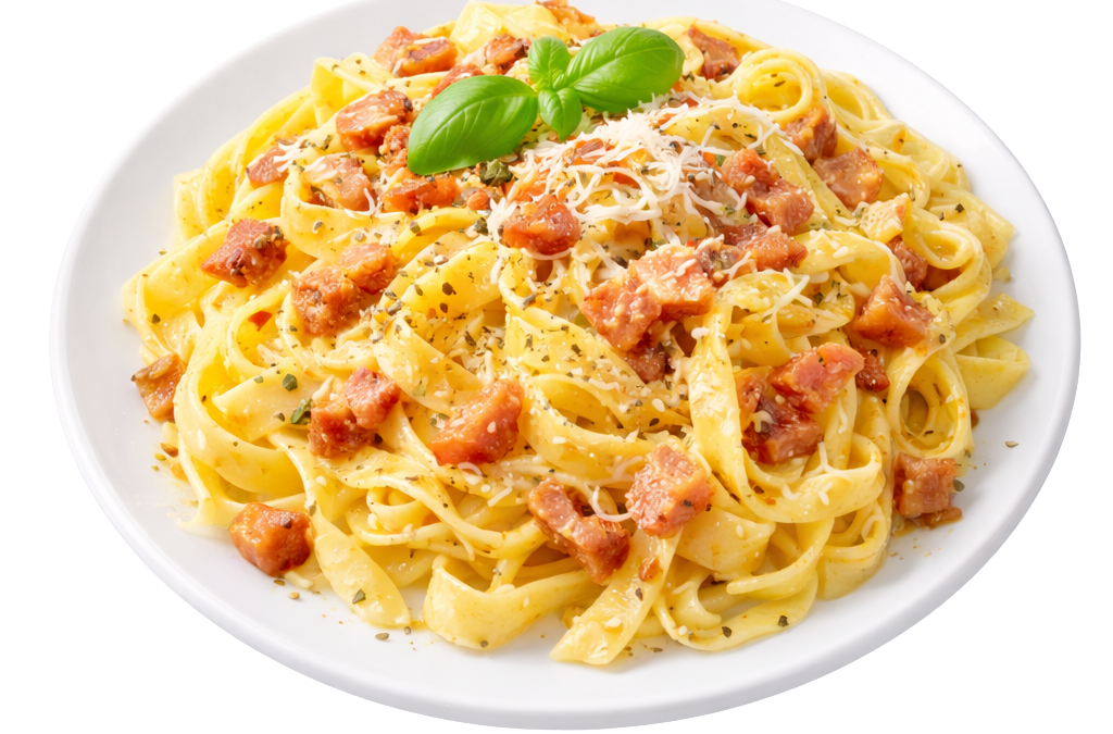 Tagliatelles à la carbonara
